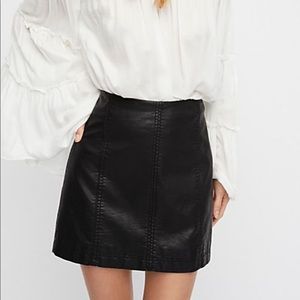 Free people vegan leather modern femme skirt